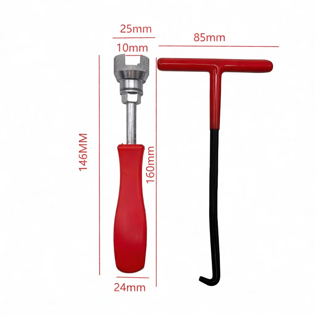 Exhaust Spring Puller Tool Steel Motorcycle Pipe Spring Remover Installer T Handle Repair Tool Automotive Maintenance Gear