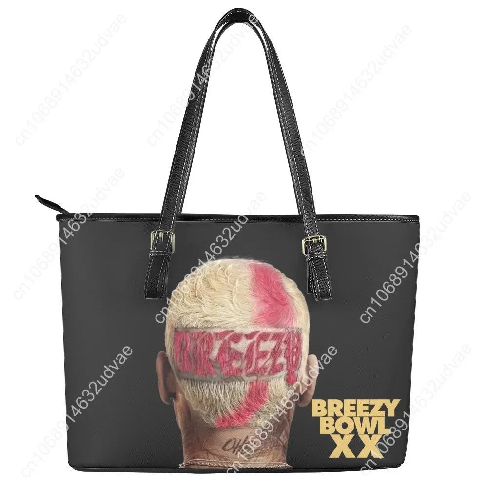 Chris Brown Handbag Womens Mens Personalized Tote Bag Fashion Shoulder Bag Business Commuter Leather Purse Grocery Bag Gift