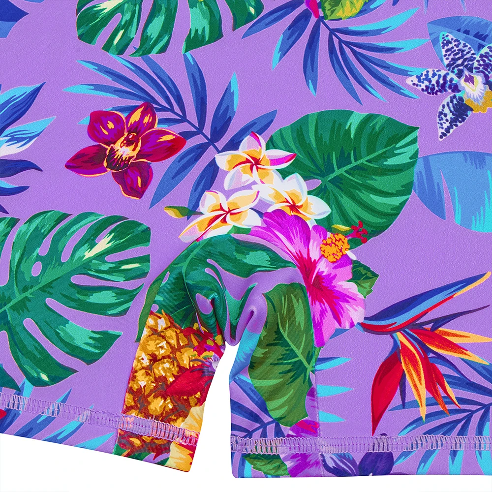 3-12 Years Girls' Swimsuit Children Quick-Dry One-Piece Swimsuit with 3D Tropical Print 	Kids Swimsuit for Beach & Water Sports