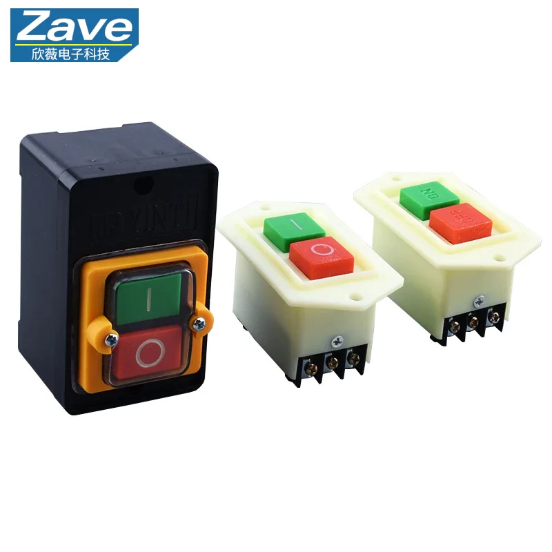 Interrupteur de commande étanche KAO-5H/5M (modèle alternatif : KA0-5M/H), bouton de presse pour perceuse 220/380V 10A (LC3-10)