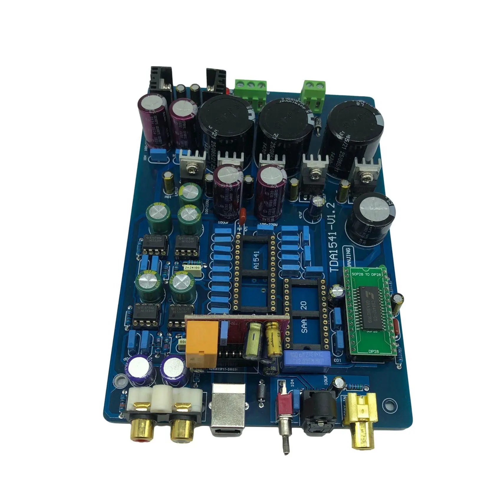 Плата коаксиального декодера оптического волокна CYJ-TDA1541 (включая USB, без микросхемы TDA1541 и SAA7220), ГОРЯЧИЙ