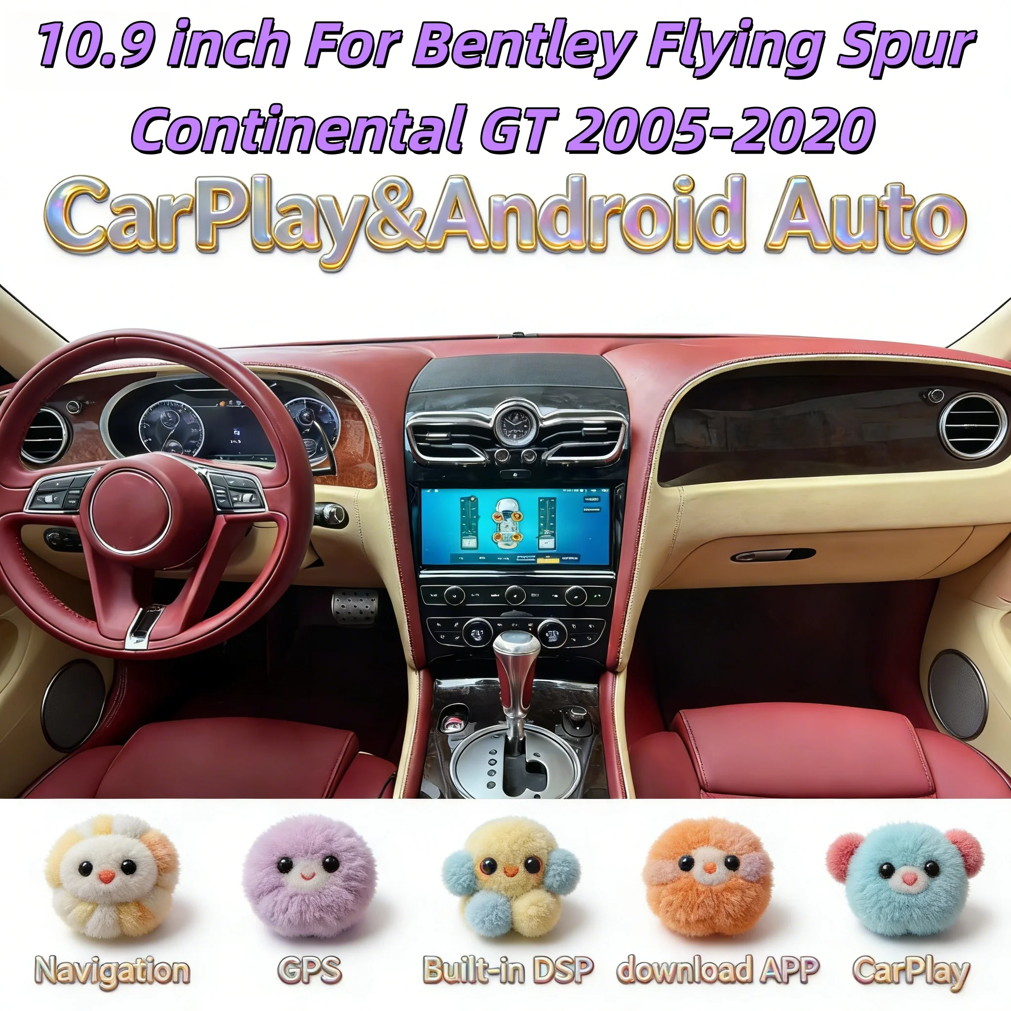 

Multimedia Wireless Carplay Autoradio 4G Stereo For Bentley Flying Spur Continental GT 2005- 2020 Android 14 Car Radio Auto GPS