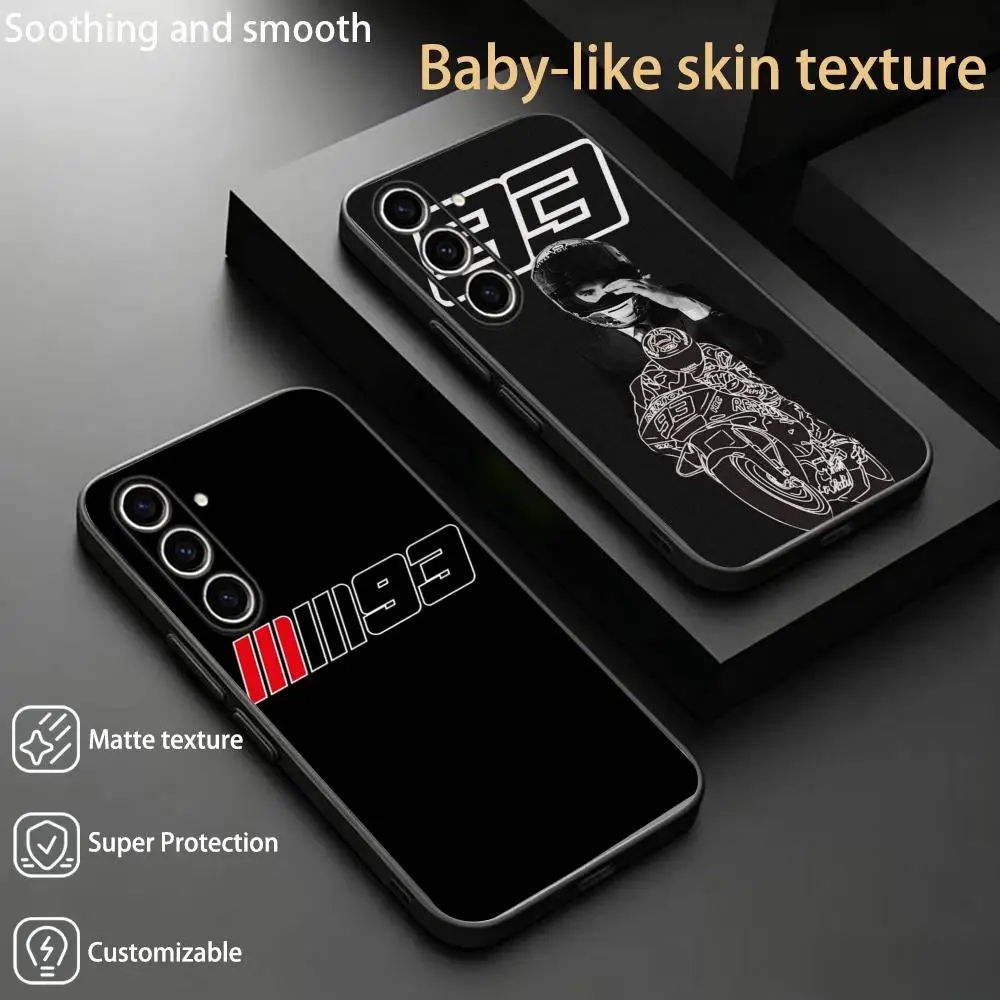 Fashion cool M-MotoGP 93 ins  Phone Case For Samsung Galaxy S26 S25 S24 S23 S22 S21 Plus Ultra Fold A Soft Black