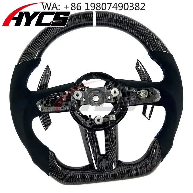 

Premium Suede Carbon Fiber Steering Wheel, Sport Texture Design, Multifunctional Vehicle Interior Modification Parts