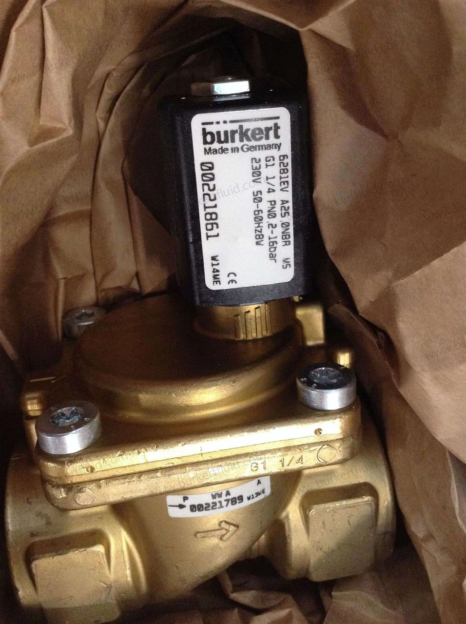 German Baud Burkert 6281A13.0 Diaphragm Solenoid Valve Bode 5281 Two-way Liquid Air Compression