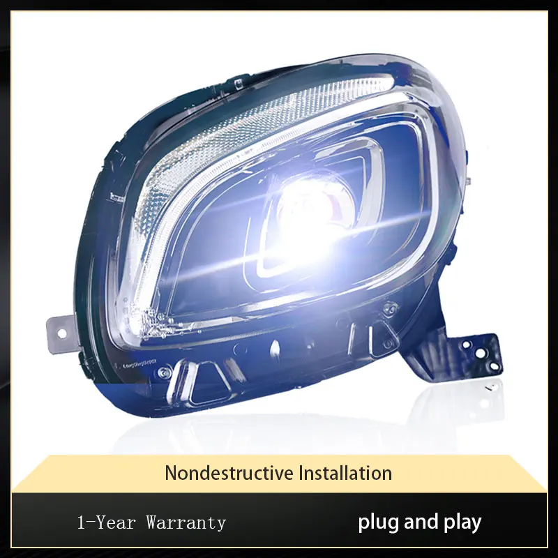 Car Styling Head Lamp for Benz SMART W453 Headlights 2015-2019 LED Headlight Projector Lens DRL Auto Accessories