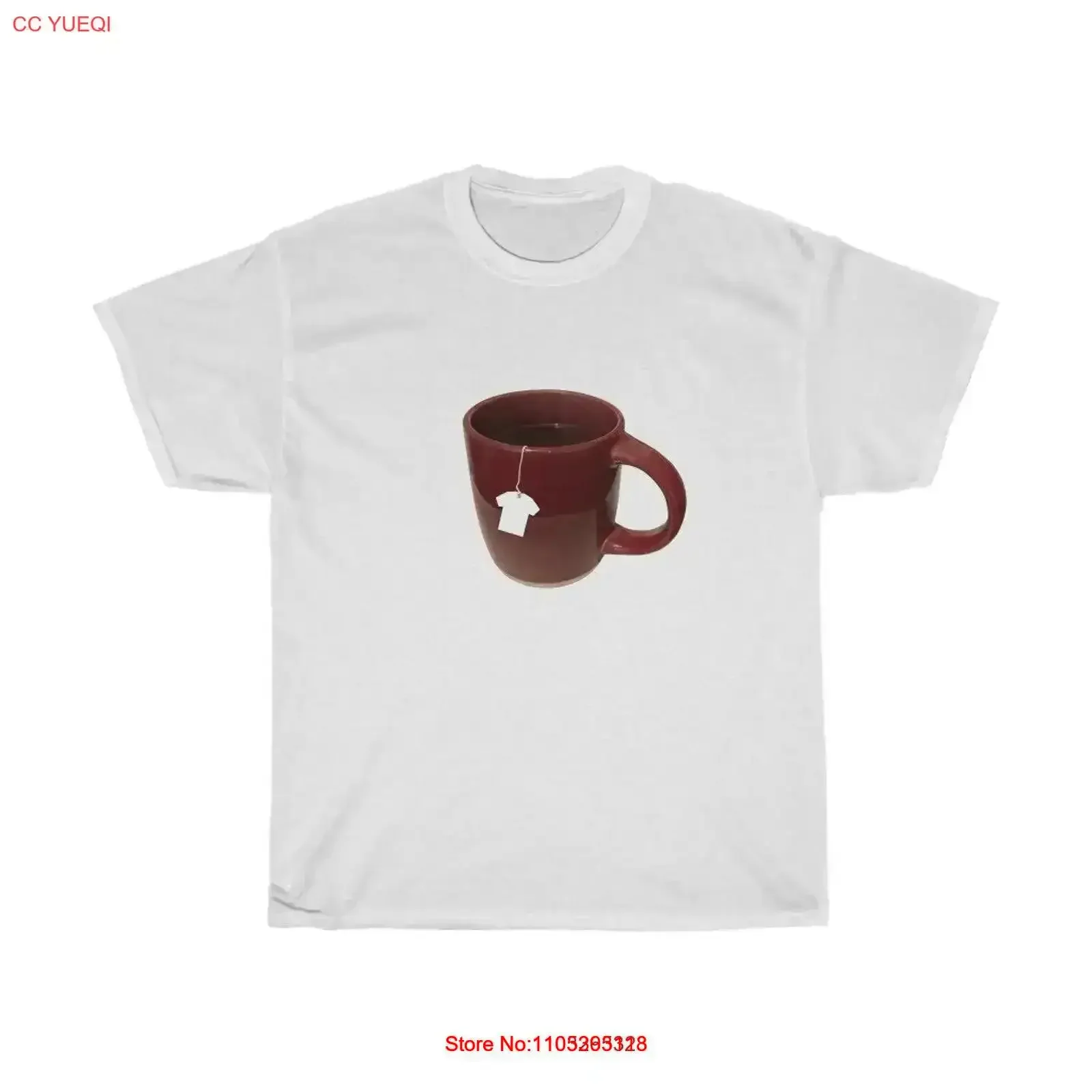 Tea T Shirt A nice cuppa Fancy brew Left Handed Red Heavy Cotton vintage Washed graphic homme streetwear Versatile Casual