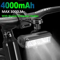 NEWBOLER-luz frontal para bicicleta, 4000mAh, 3000 lúmenes, linterna impermeable, carga USB, accesorios para lámpara de Ciclismo de Carretera MTB
