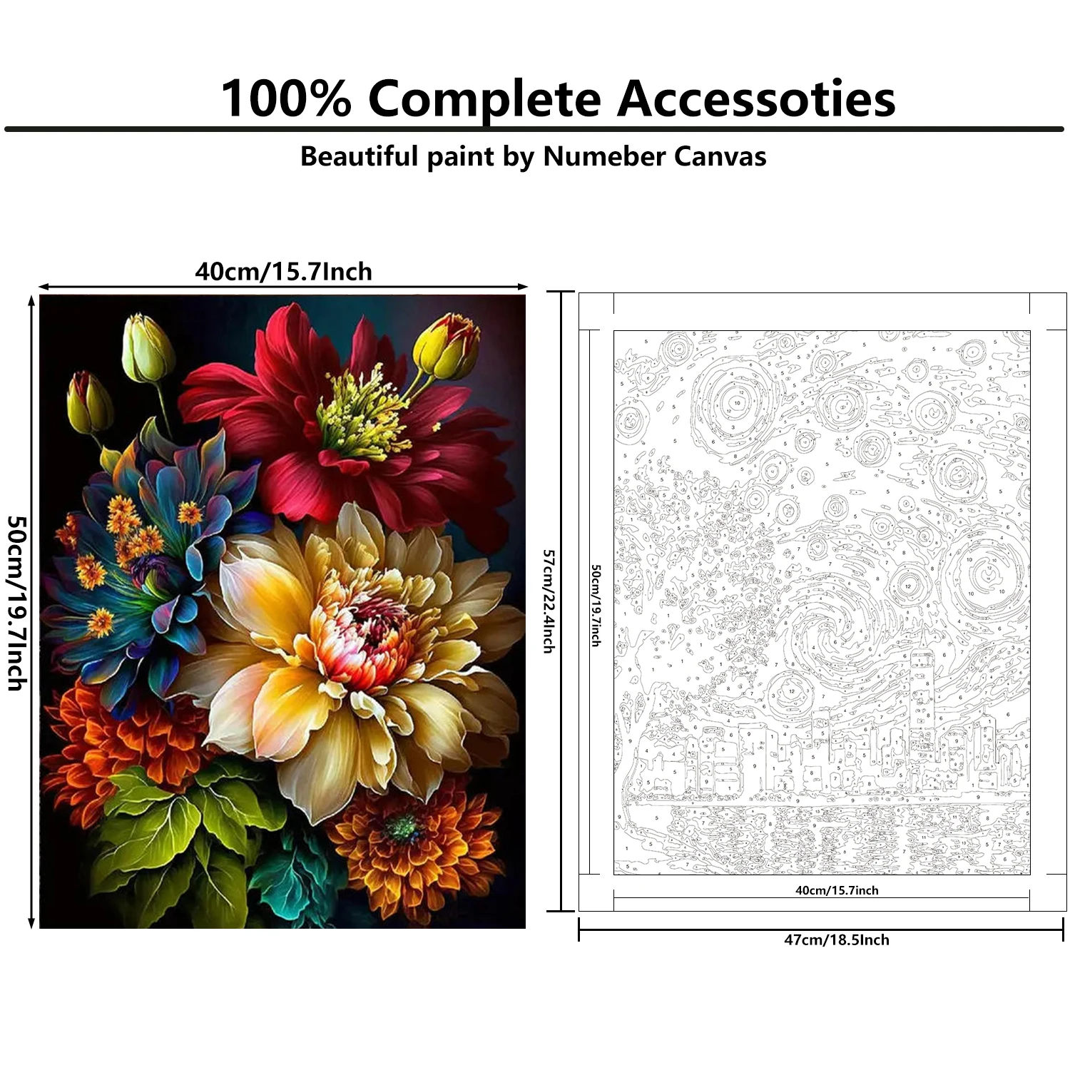 الزهور عدد اللوحة لتقوم بها بنفسك مجموعة الطلاء للبالغين الطلاء بواسطة أرقام قماش الاكريليك اللوحة مخصص الطلاء حسب عدد هدية #4
