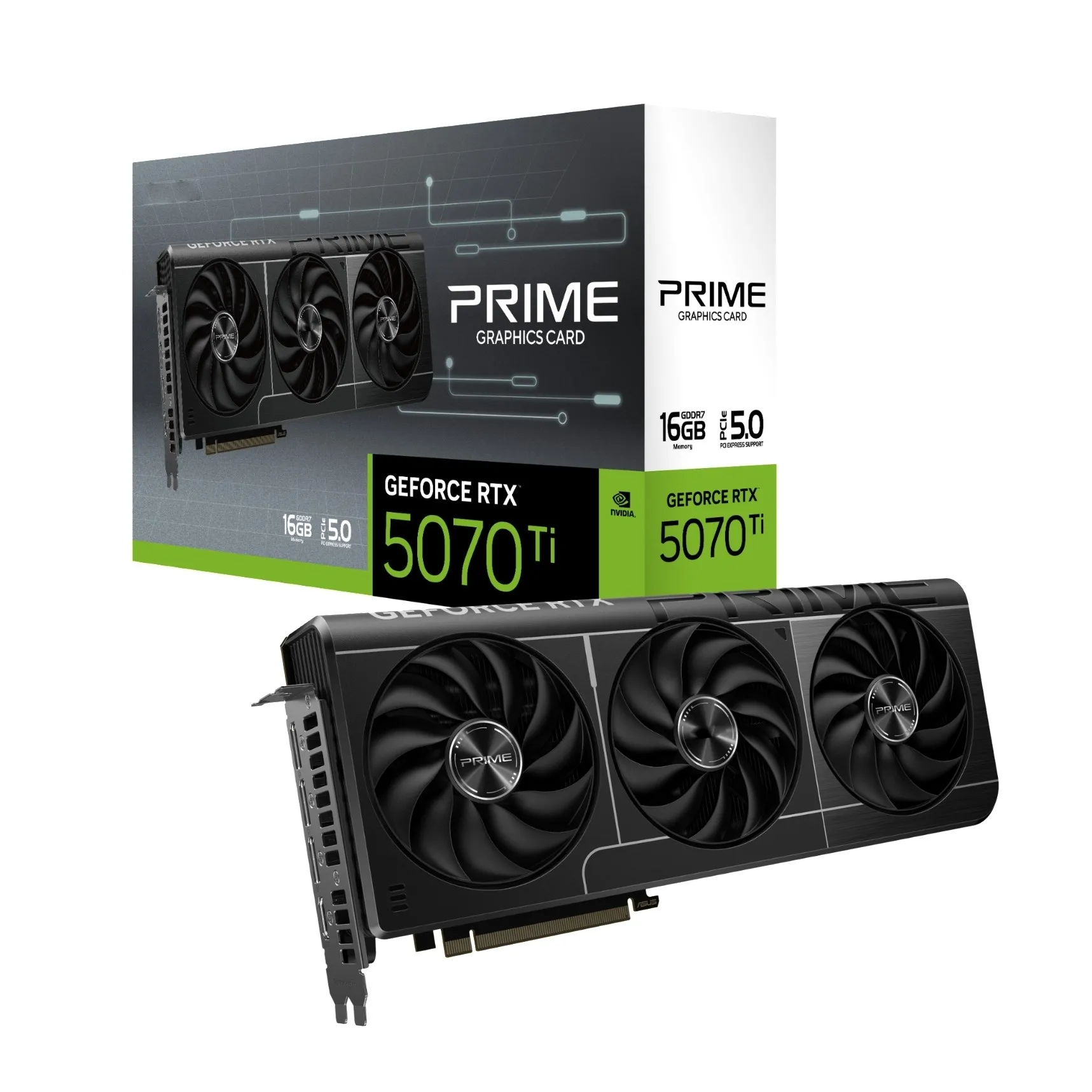 2025 New PRIME GeForce RTX 5070 Ti 16GB GDDR7 RTX5070 Ti Graphics Card Gaming GPU Video Card 5070TI Triple Fans Gaming Desktop
