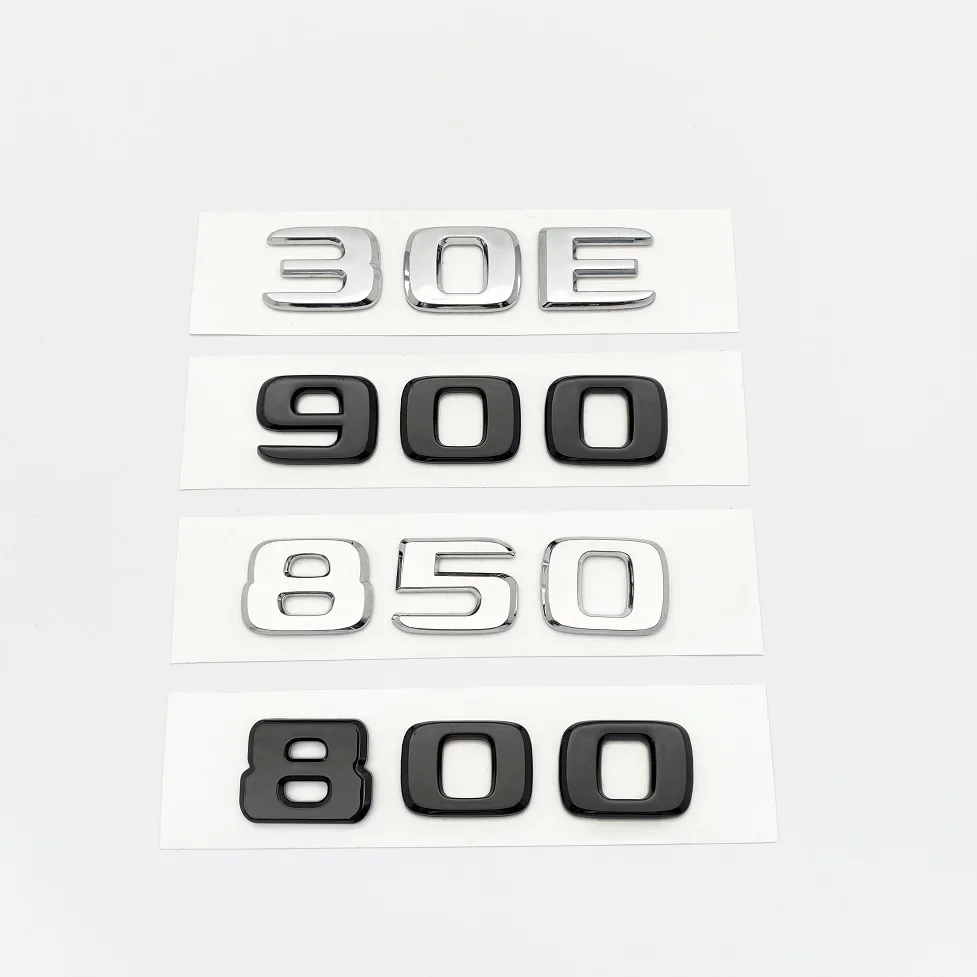 Black Silve Letters B25 30E 900 850 800 700 ABS Emblem for Mercedes Benz Brabus E W212 W213 Car Trunk Badge Logo Sticker