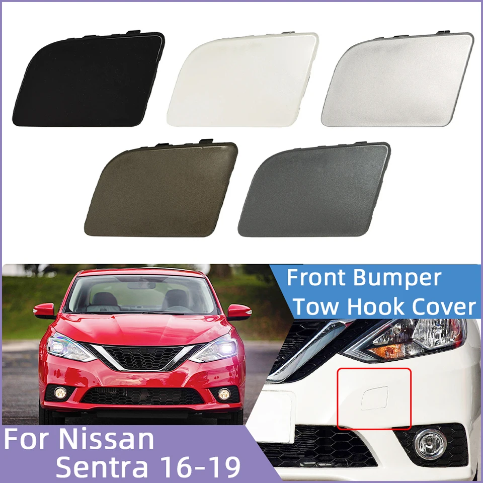 

For Nissan Sentra 2016 2017 2018 2019 622A03YU0H 622A0-3YU0H Car Front Bumper Tow Hook Eye Cover Cap Towing Hauling Trailer Lid