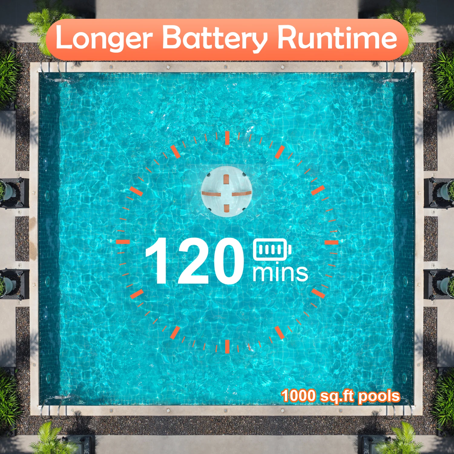 Robot per la pulizia della piscina Ricarica wireless App mobile Controllo remoto Aspirazione automatica delle acque reflue della piscina