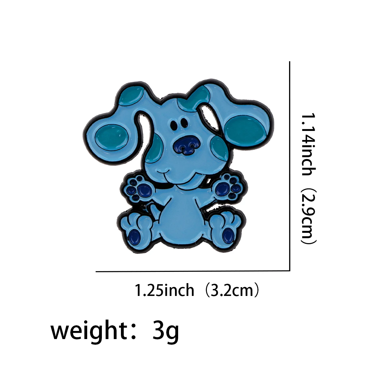 Cute Blue Dog Enamel Pin Badges on Backpack Brooches for Women Men Lapel Pins Animal Jewelry Cosplay Accessories Toys Gift