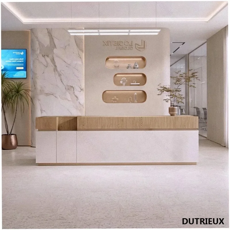 Design Minimalist Reception Desks Simple Beauty Luxury Salon Unique Reception Desks Company Escritorio Commercial Furniture