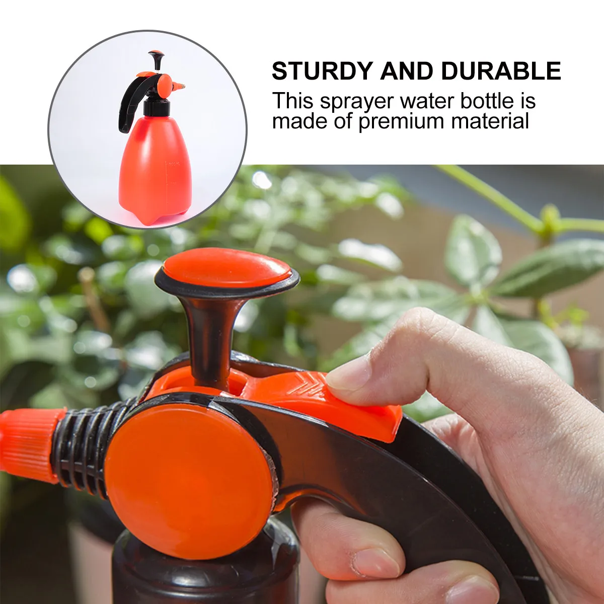 

1 шт. распылитель-бутылка 1,5 л, красный, прочный пластиковый опрыскиватель для полива сада, чистки мебели, распыления в труднодоступных местах автомобиля