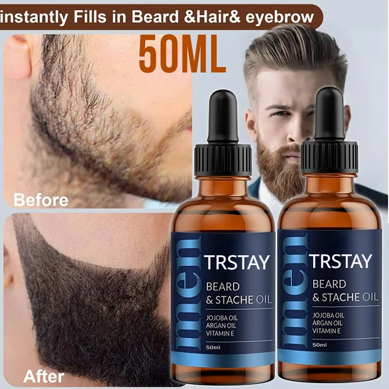 New 2023 Beard Essence Oil Facial Beard Refreshing Beard Dandruff Nourishing Root Care Oil Gentle Care