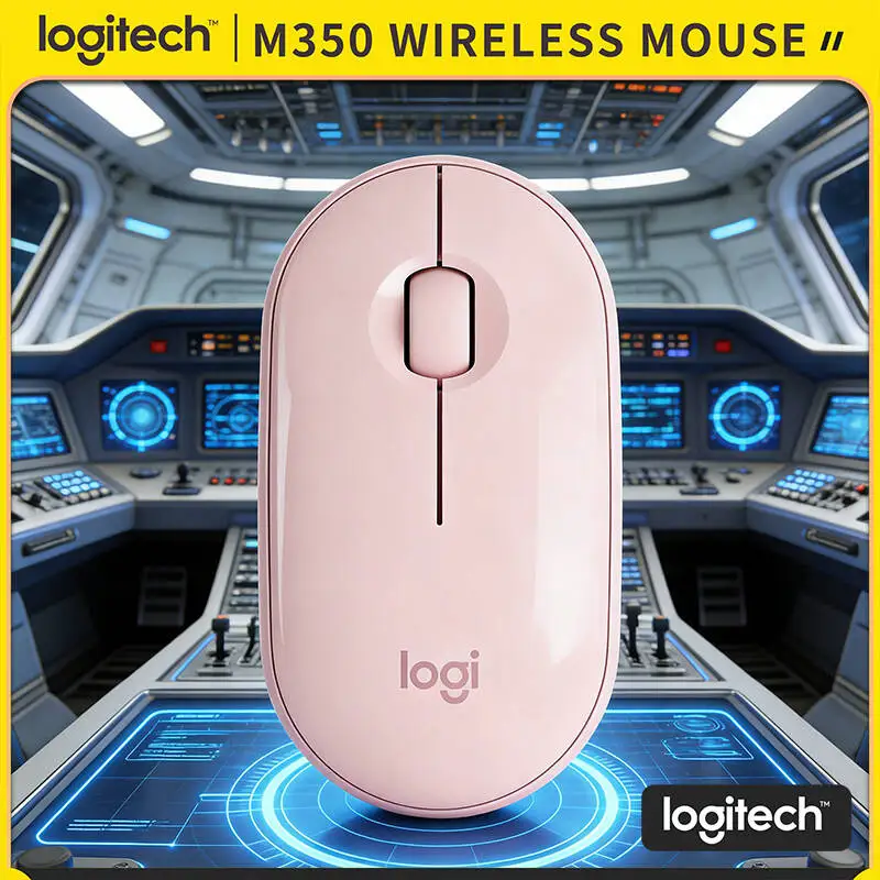 

Бесшумная мышь Logitech M350 Pebble - на 90% более тихие нажатия, Bluetooth и USB, 18 месяцев автономной работы, 77 г, легкая, для путешествий, дома и офиса