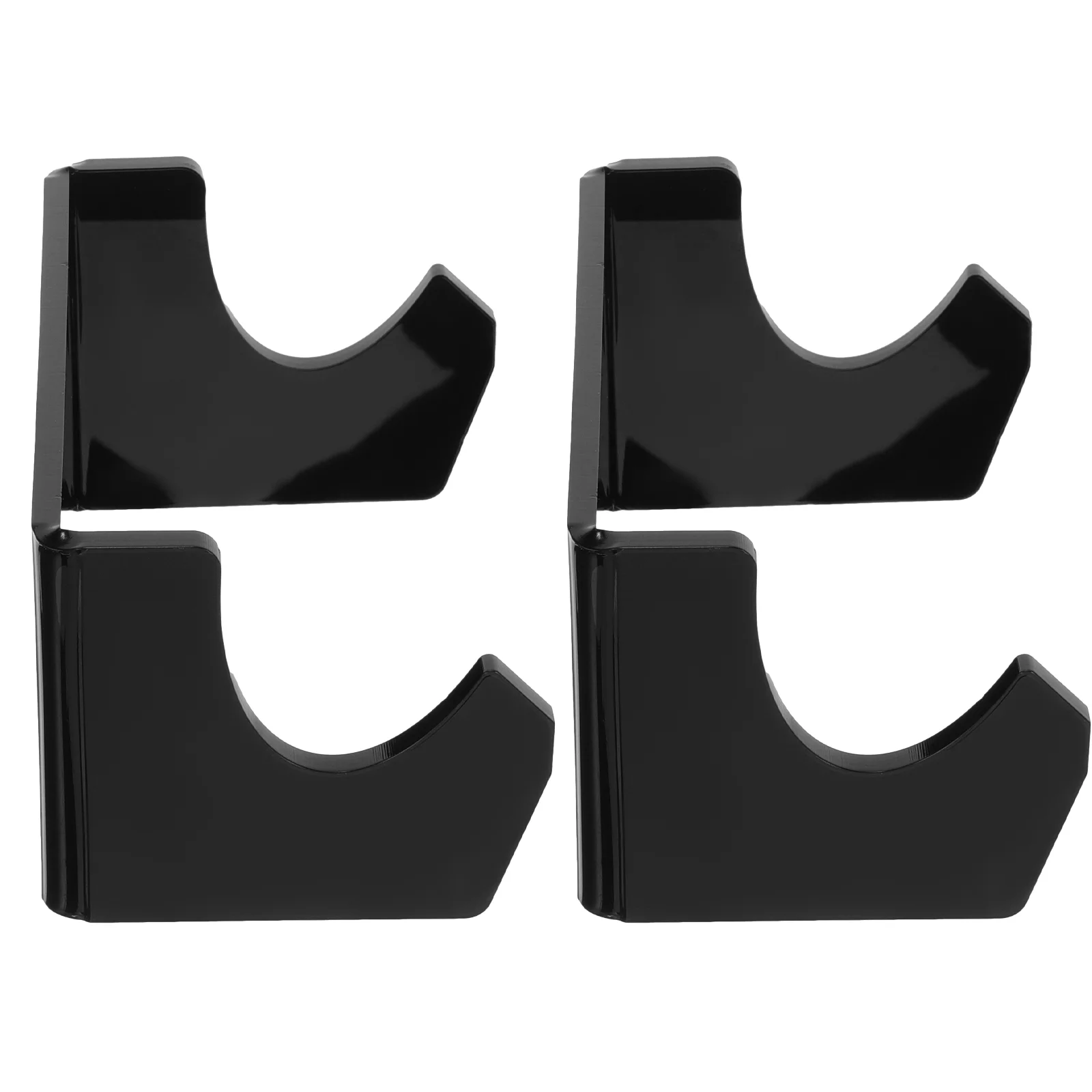 

2 Pcs Skateboard Deck Wall Mount Brackets for Longboards Display Stand Acrylic Holder Rack Black Easy Install Remove Space