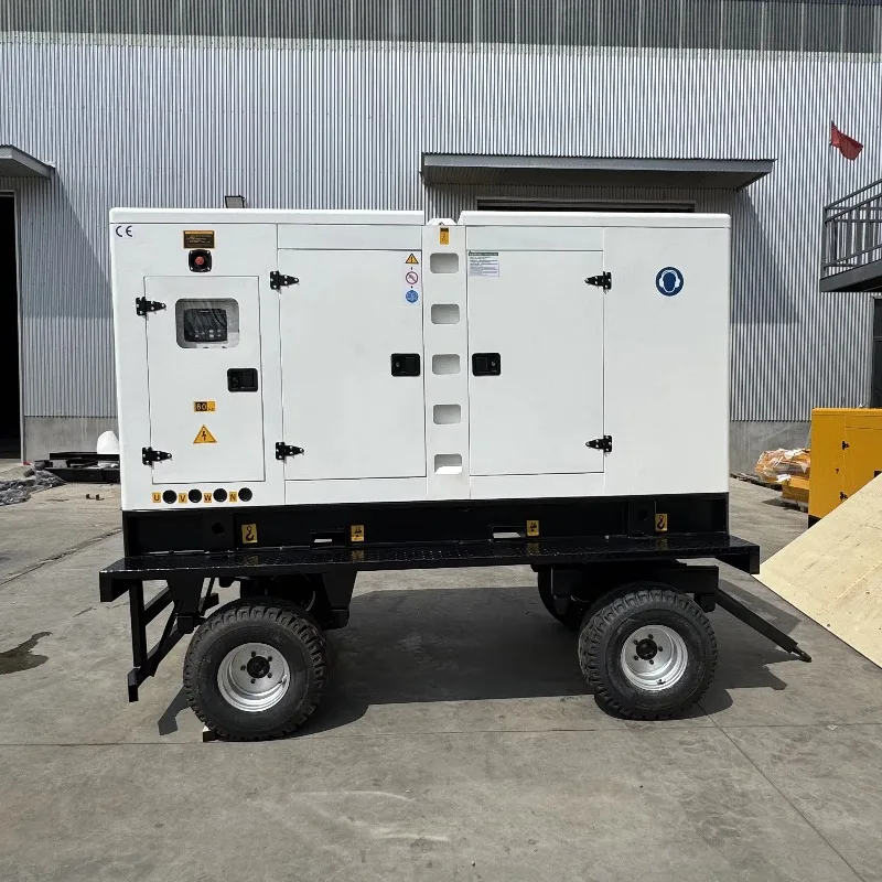 Customized 60kw 75kva 50kw 80kw120kw Trailer Type Generator Power Silent Mobile Diesel Generators Water Cooling System