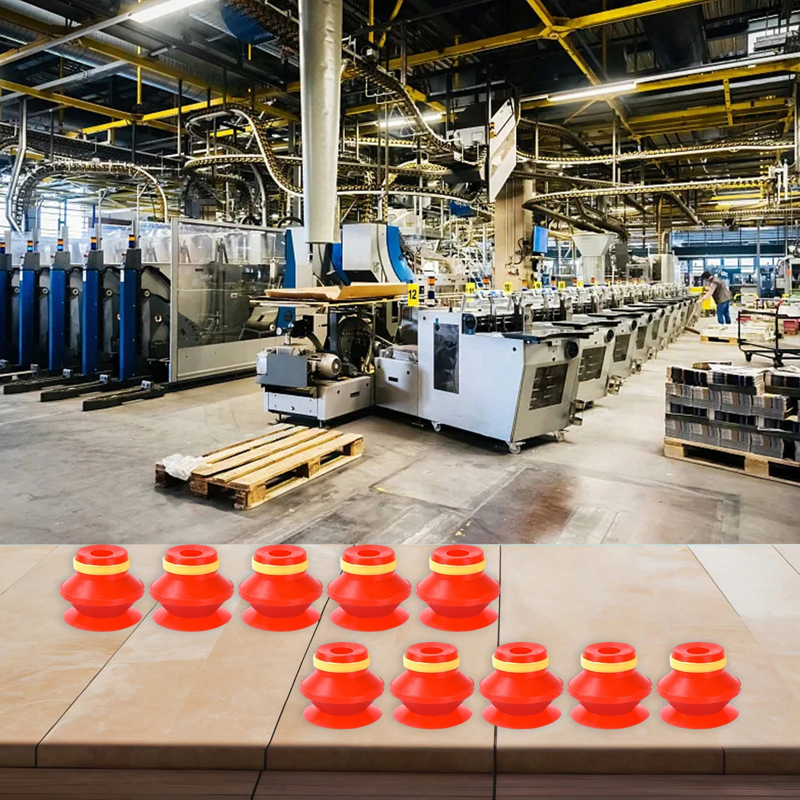 10pcs Silicone Vacuum End Effectors for VB20 Robotic Arm Used in Automated Inspection and Component Placement Workflows