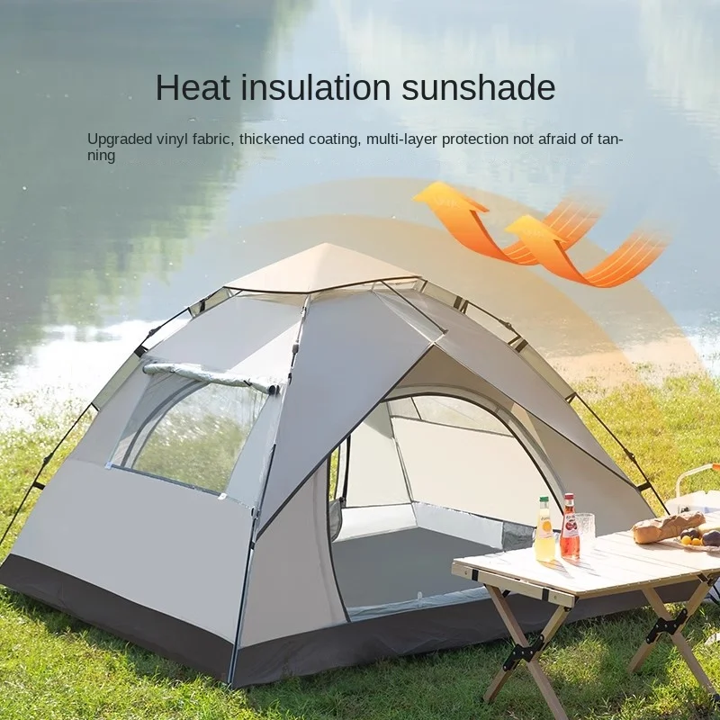 Quick Automatic Ultralight Outdoor camping tent 2-4 People Mosquito Net One-touch Waterproof Pop Up Hiking Folding Tent Family