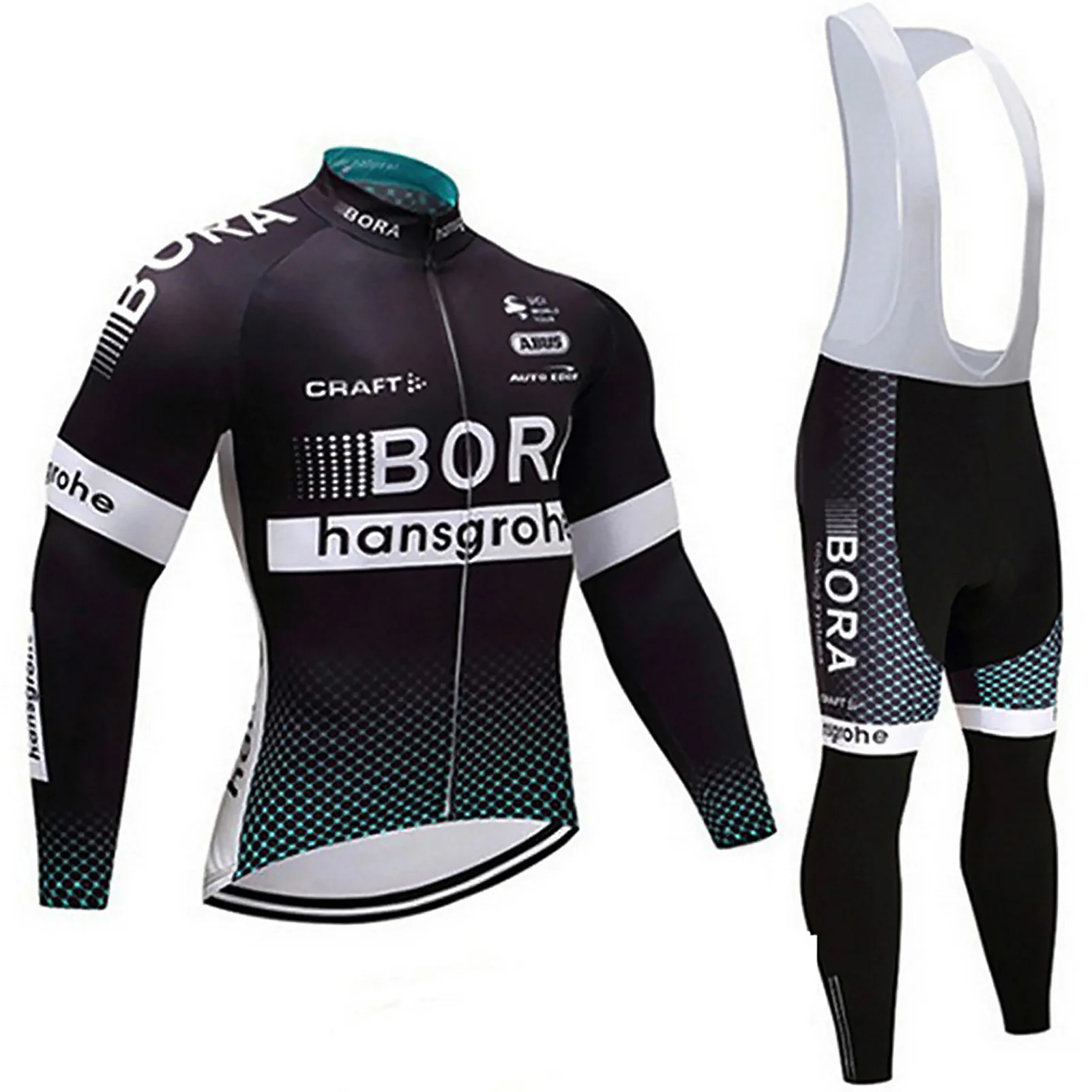 Mens's Cycling Jersey Sets BORA Sportswear Professional  Motocross sportswear Breathable clothing With 1 Free Cycling Glasses