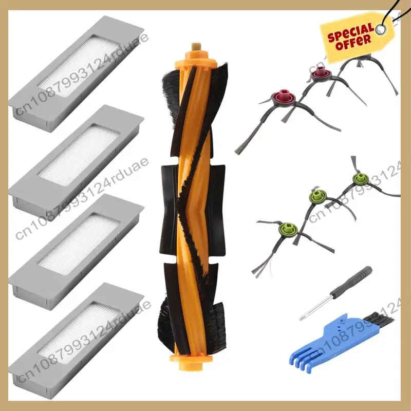 

A75T Replacement Accessories Kit Fit For Yeedi Vac/Vac Max/Vac Station Robot Vacuum, Main Brush Filter Side Brushes