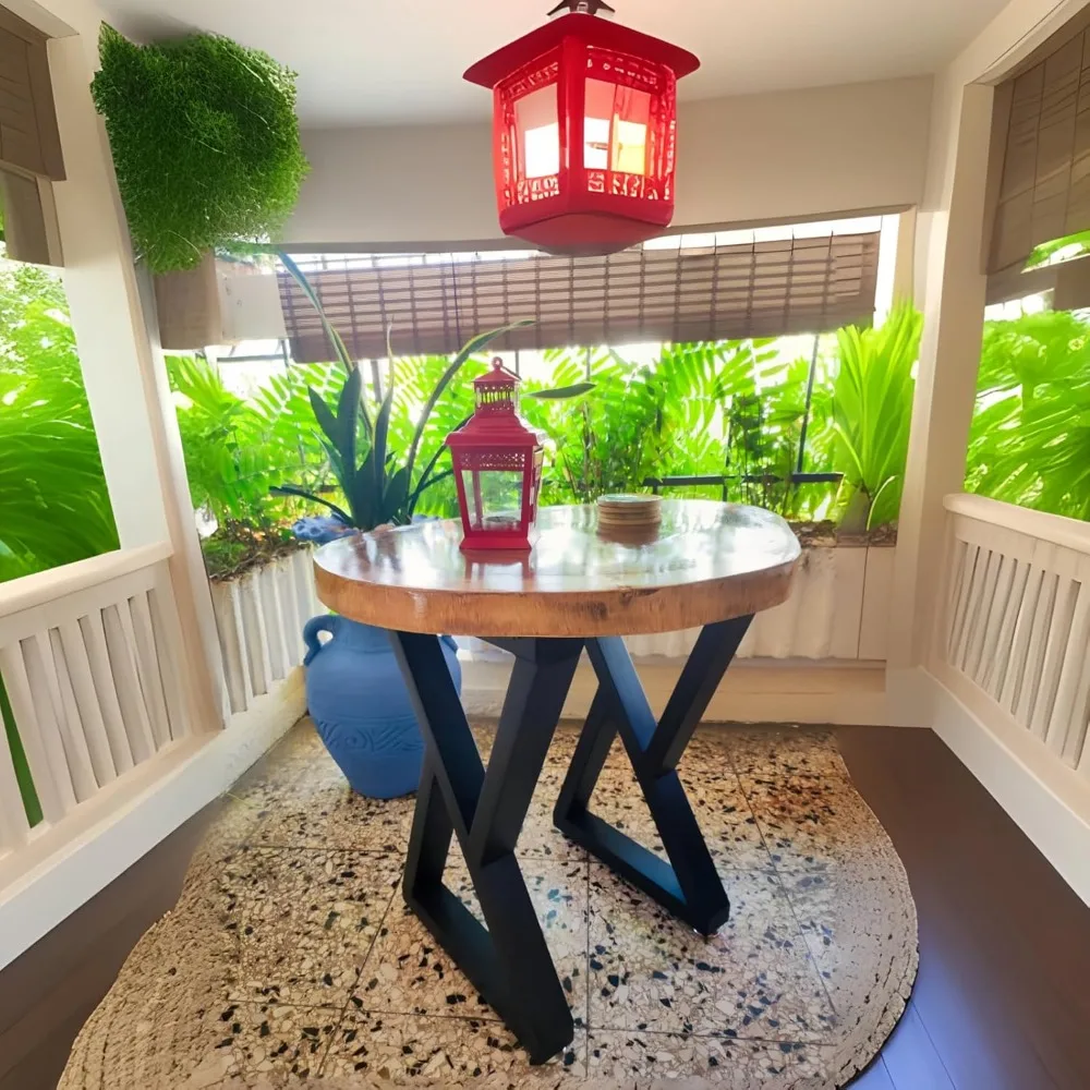 أرجل طاولة معدنية على الطراز الصناعي مقاس 24 بوصة لمشاريع DIY المنزلية، أرجل مكتب قابلة للتعديل لمنضدة الليل والقهوة والنهاية والجانبية #2