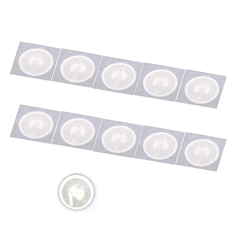 10/20/50/100pcs NFC Tag Ntag215 Sticker 13.56MHz ISO14443A Ntag Chip NFC Phone RFID tags Stickers Adhesive Label