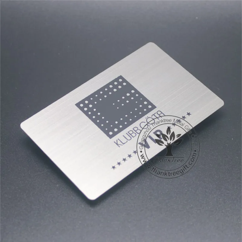 Customized.product.metal etching craft custom logo engraved brushed stainless steel business card