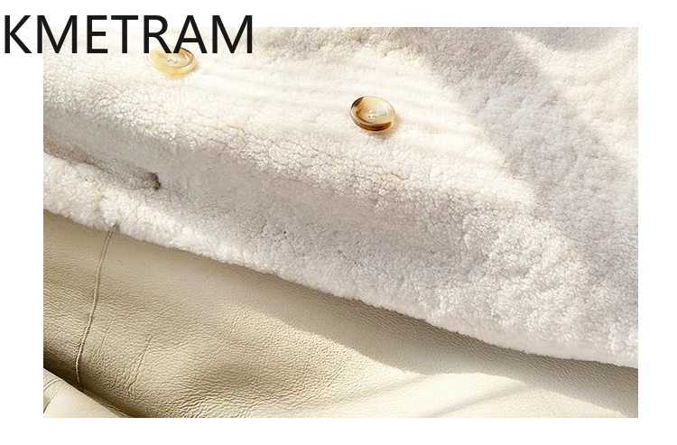 Natural Wool Sheepskin Double Faced Fur Jacket Woman Luxury Off-white Long Real Fur Coat Winter Clothes 2025 шуба женская