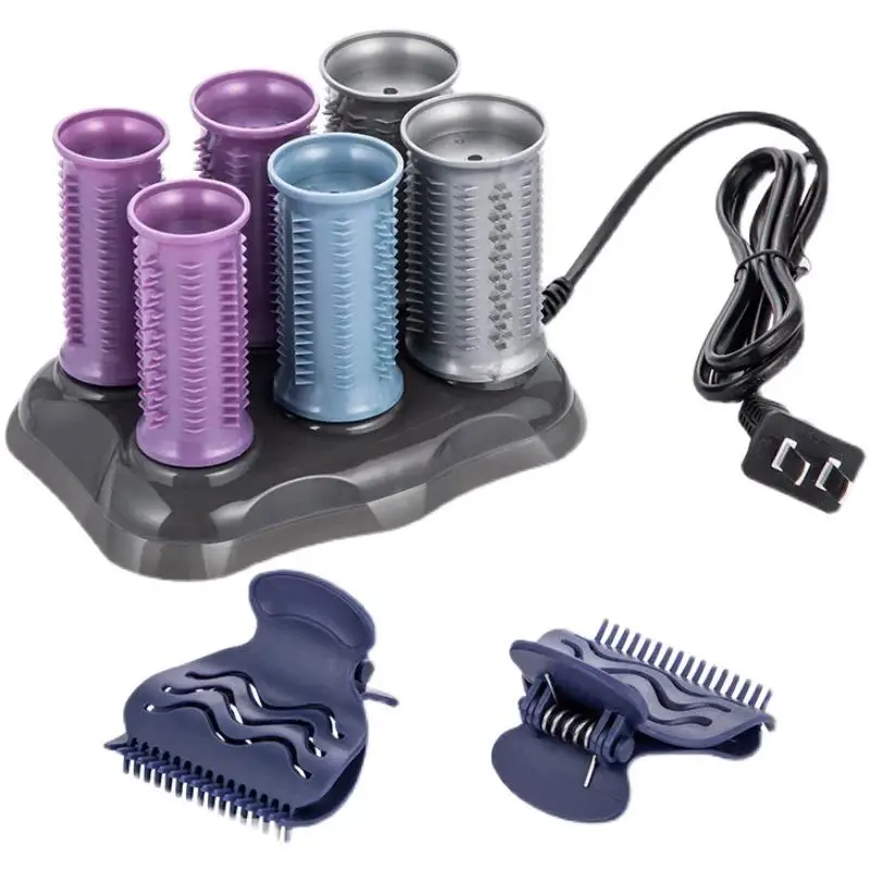 Mini Electric Hot Hair Rollers Set Thermal Curling Rollers with Matching Clips Portable Heating Hair Curlers for Volume Waves