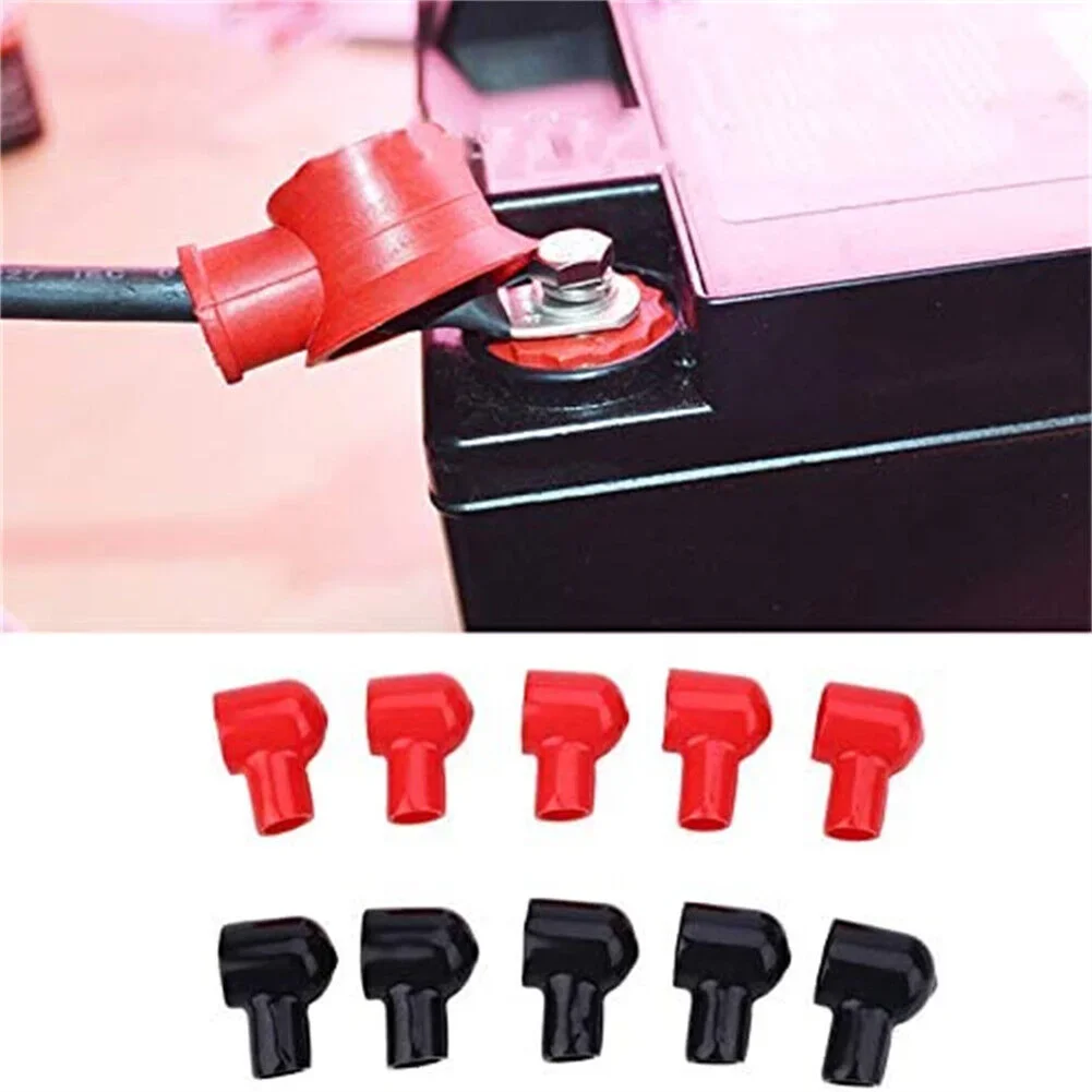 

20pcs Black Red Battery Insulation Cover Battery Terminal Cover Boots Insulating Protective Lug Cap 12x20mm