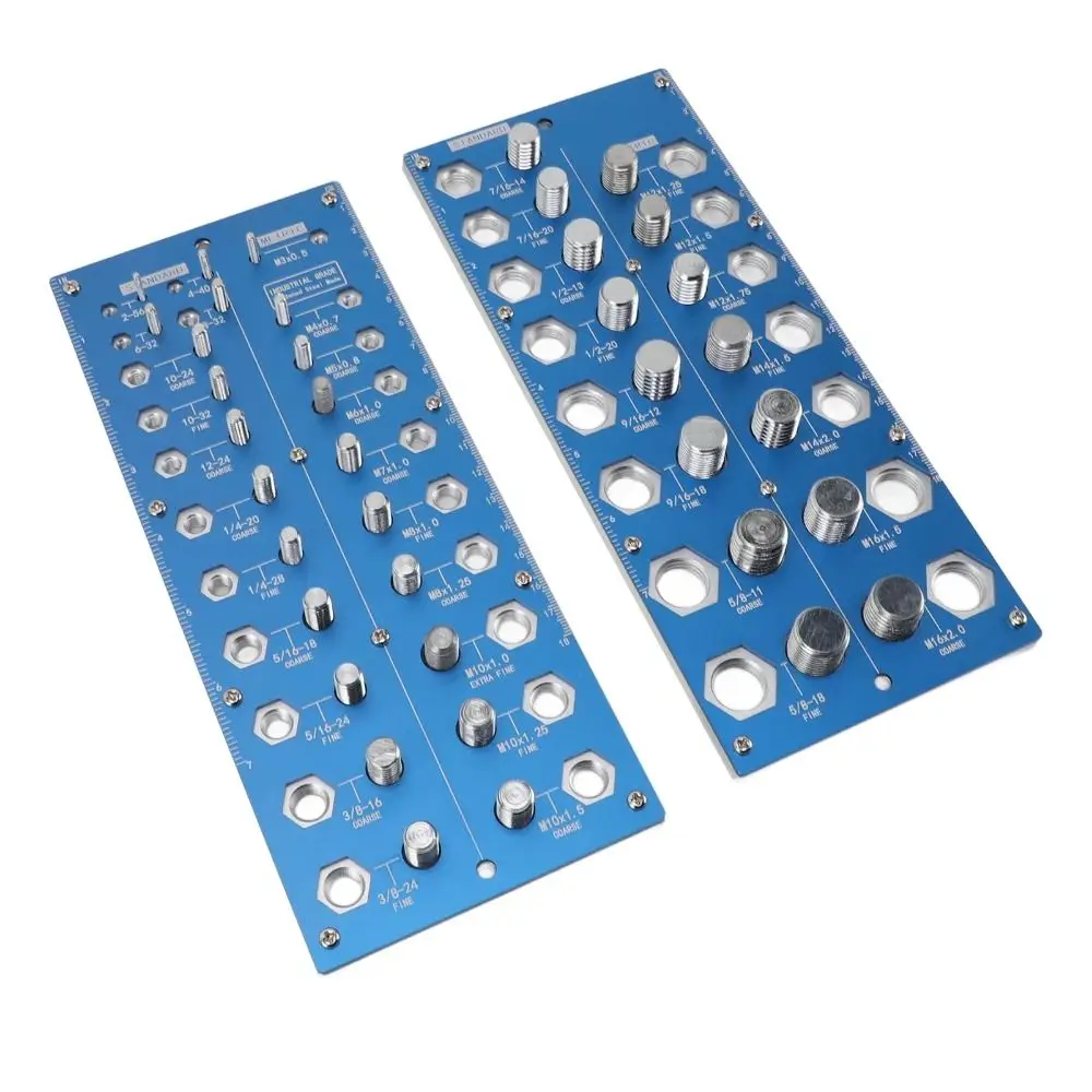 

Sturdy Drill Bit Thread Gauge Set Durable Hard Bolt and Nut Identifier Gauge Wear-resistant Quickly Identifying