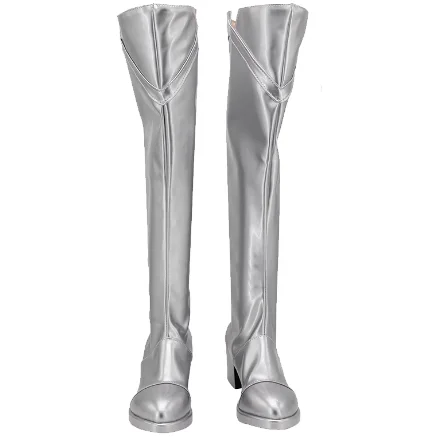 FrostNova Laarzen Zilveren Schoenen Vrouw Halloween Cosplay Arknight Prop FrostNova Laarzen
