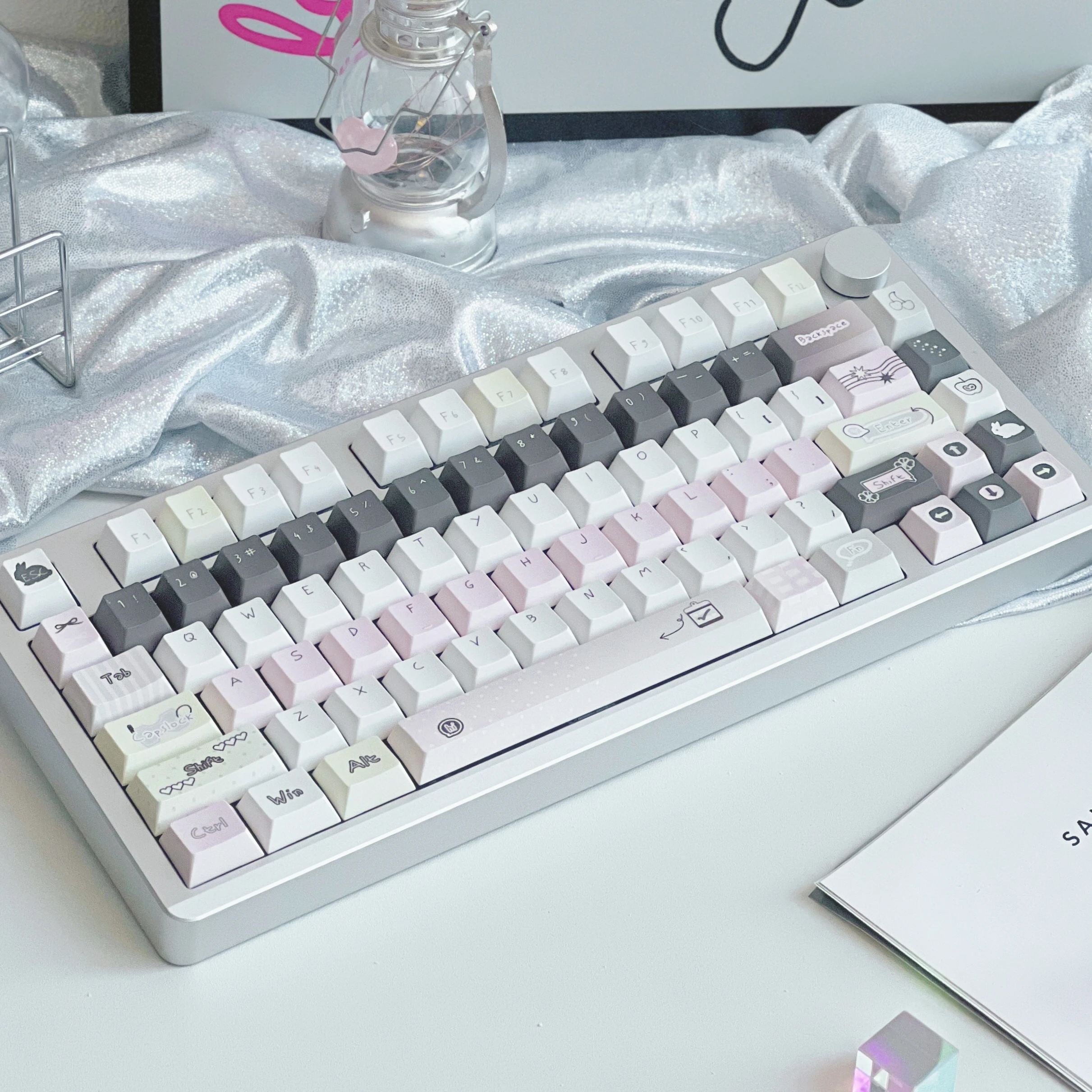 

Low Sugar Content Theme Keycaps Set PBT Cherry Profile Custom Original Handmade Keycaps for Mechanical Keyboard Accessories Gift