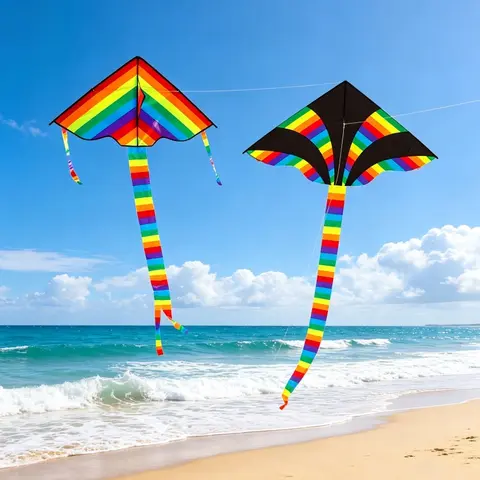 Rainbow kites flying adults kites nylon ripstop fabric professional wind kites sports kites windsurf kites parachute ikitefly