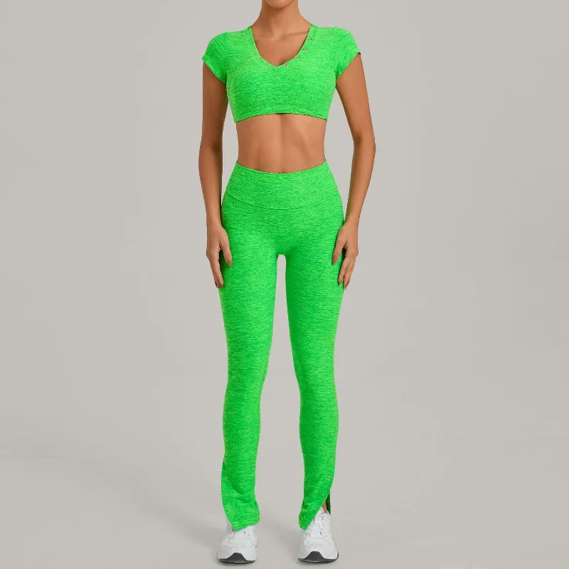 

Женские бесшовные комплекты для йоги: спортивные топы без рукавов и леггинсы с высокой талией для фитнеса, тренировок и бега