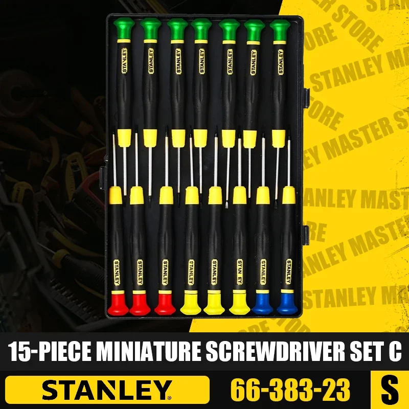 STANLEY 66-381-23/66-382-23/66-383-23 15-Piece Miniature Screwdriver Set Precision Screwdriver Set Repair Small Screwdrivers