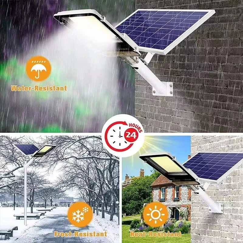 8000mAh Solar Powered Street Lights Sleek Outdoor Flood Lighting for Commercial Parking Areas, Dusk to Dawn Solar Security Lamp