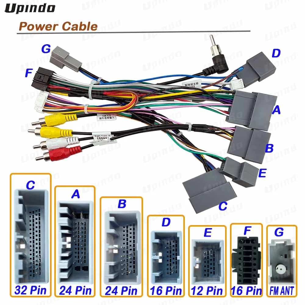 Car Radio Cable with CANBus Box For Honda CR-V Breeze Civic Power Wiring Harness Android Headunit Stereo Installation Adapter