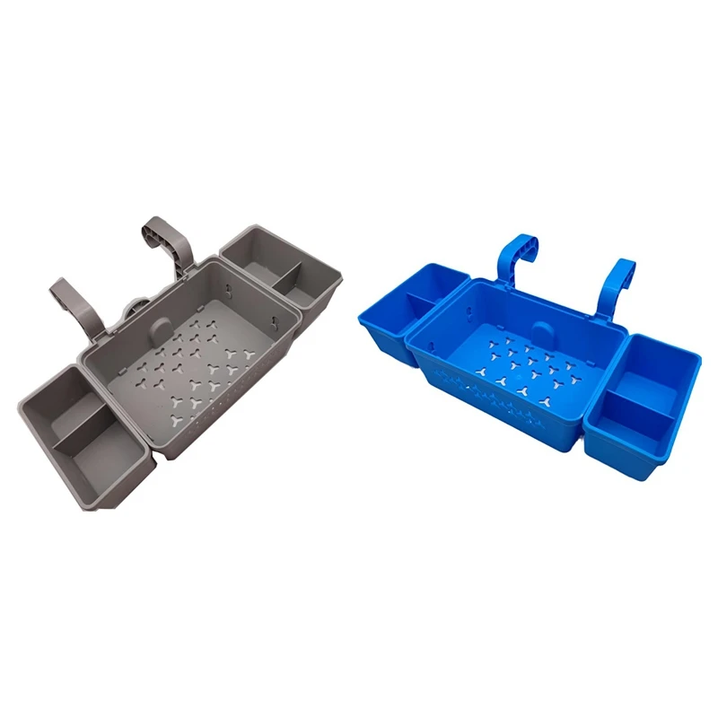

A82I-Poolside Storage Basket With Pool Cup Holder, Above Ground Pool Accessories, Pool Toy Basket, For Most Framed Pools