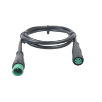 50CM 5Pin Male To Female E-bike Extension Cable Green Connector For Electric Bike Bafang Display Extension Cable Waterproof