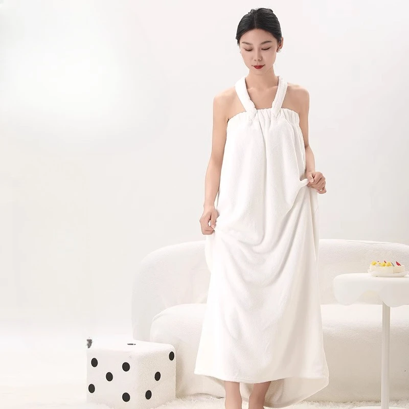 Wearable Quick-Dry Towel for Women – Absorbent Tank-Top Bath Skirt/Robe, All-Season Wrap Towel, Premium
