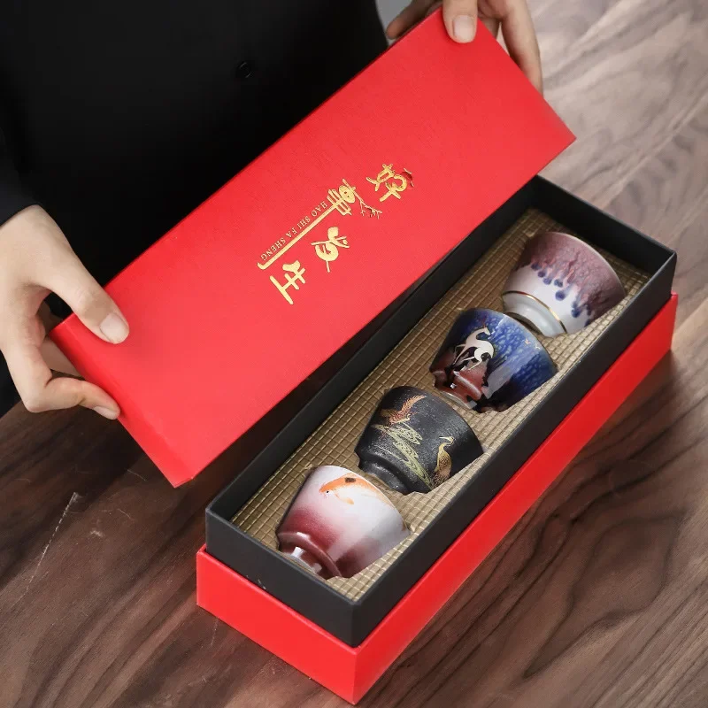 Creative Tea Cup Set Household Minimalist Teacup Tea Savoring Cup Office Kung Fu Personal Japanese Master Cup