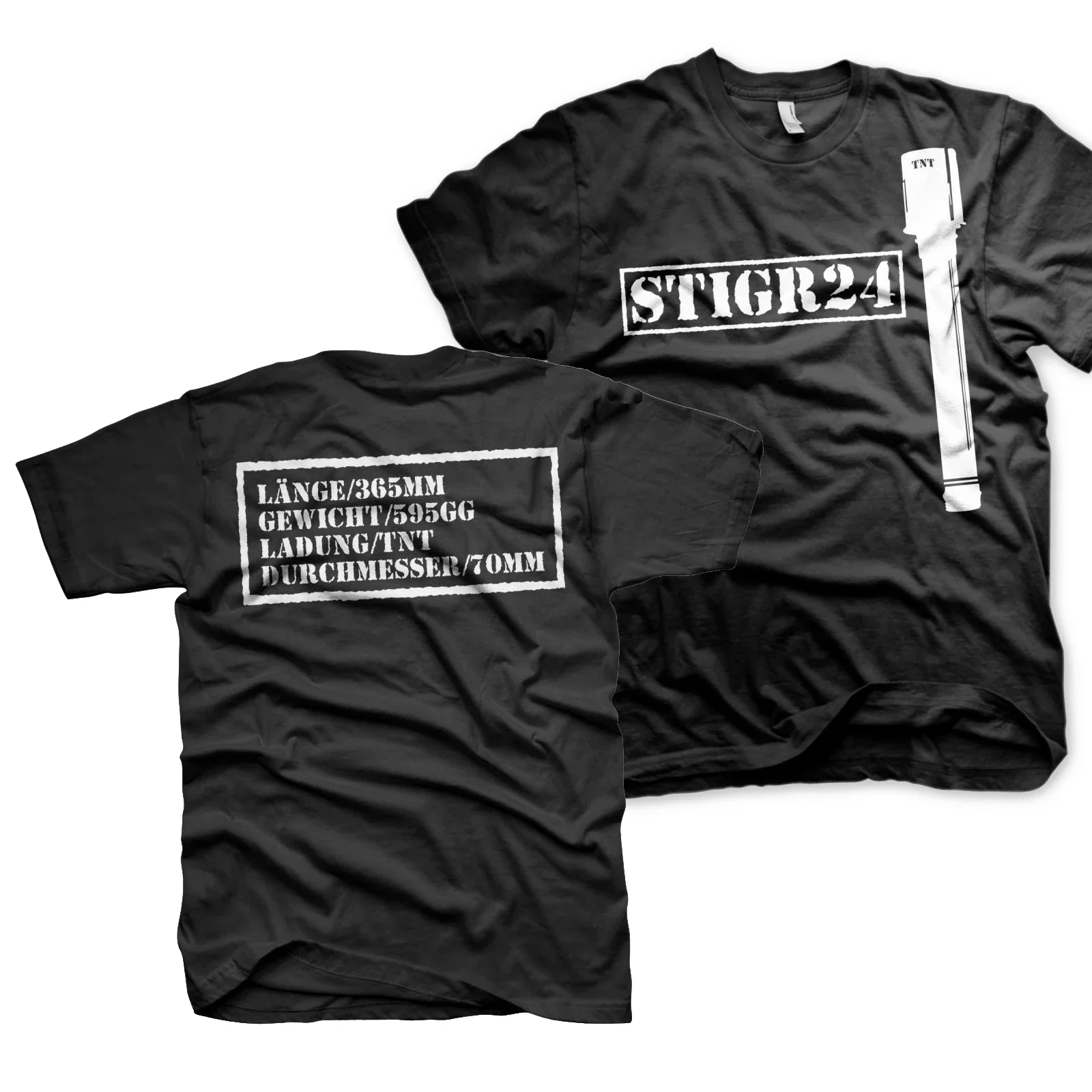 Wehrmacht Stielgranate M24 STIGR24  Weapons and Ammunition T Shirt. 100% Cotton Casual T-shirts Loose Top Size S-3XL