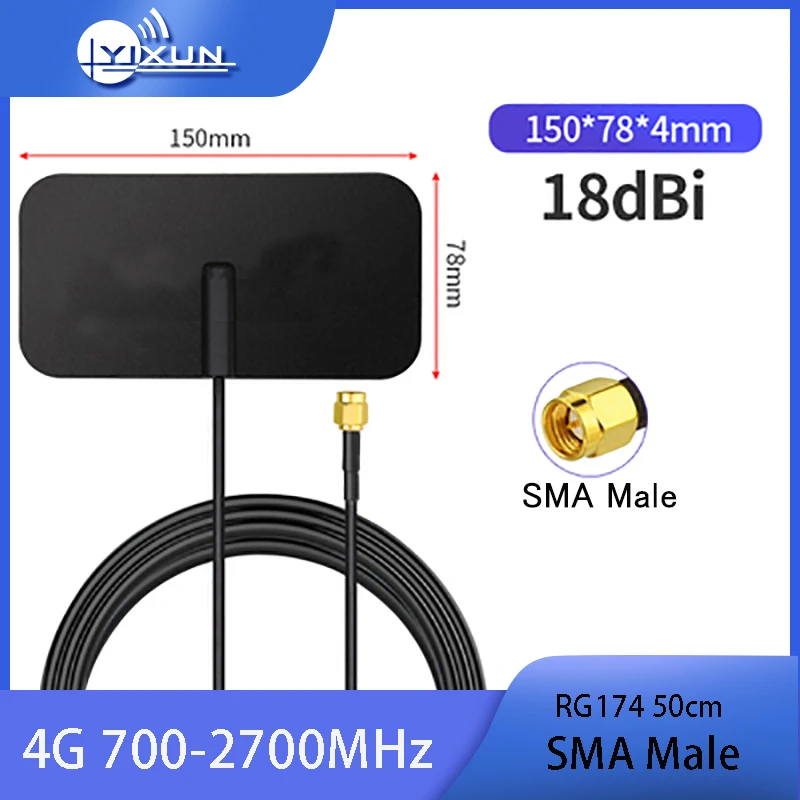 Antena krosowa 4G LTE 3G 2G GSM GPRS Nb-iot Anteny montowane w pojeździe Wzmacniacz sygnału Wzmacniacz SMA męski 700-2700 MHz