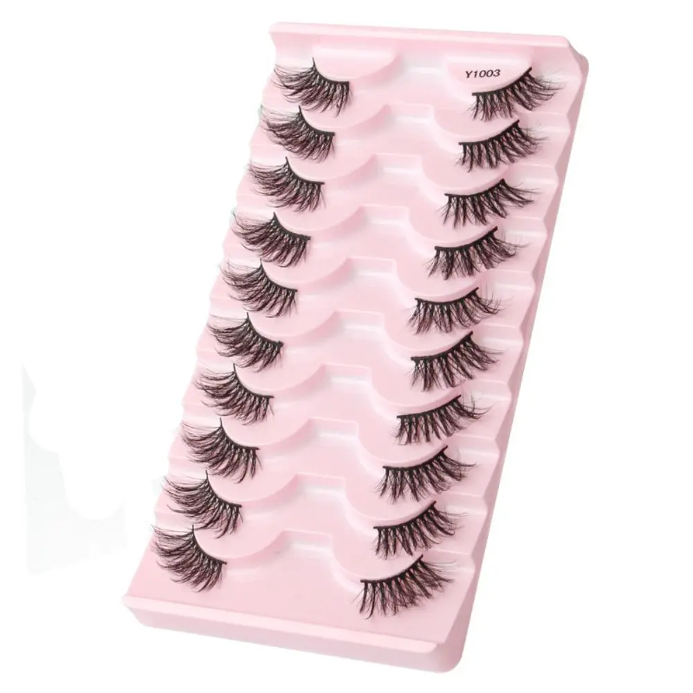 Crisscross Eye lengthening Transparent Terrier Natural Half False Eyelashes Half Eye Lashes Makeup Tools Faux Mink Lashes