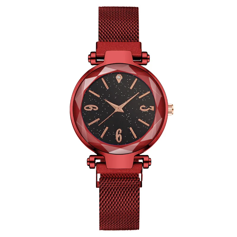 

Absorbent Iron Stone Digital Diamond Starry Sky Lazy Man Absorbent Iron Magnetic Women's Watch Origin